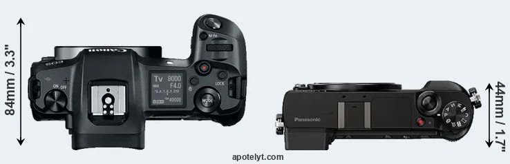 Compare Canon R versus GX85 top