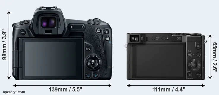 Comparison Canon R or ZS100 rear