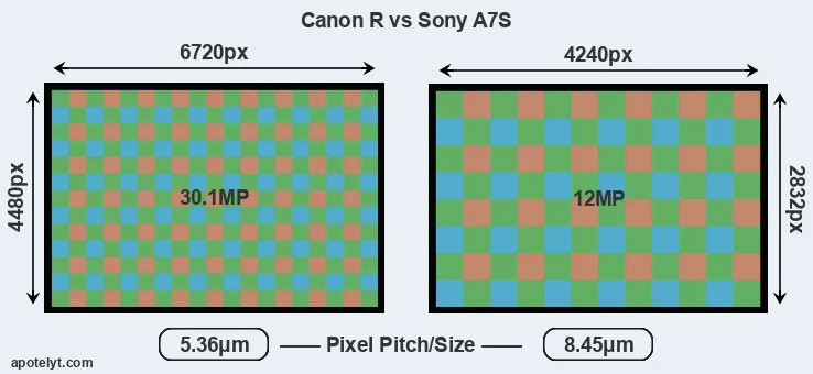Canon R versus A7S MP