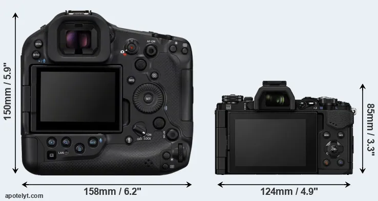 Comparison R1 or E-M5 II rear