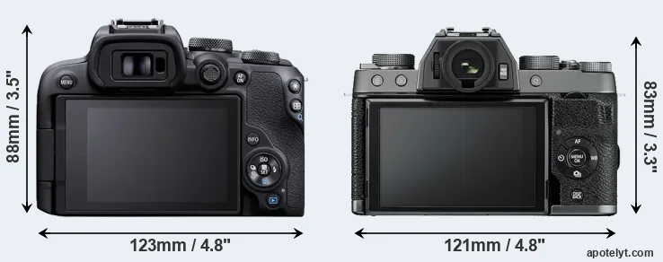 Comparison R10 or X-T100 rear