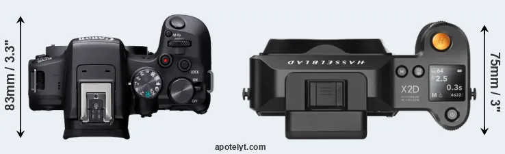 Compare R10 versus X2D 100C top