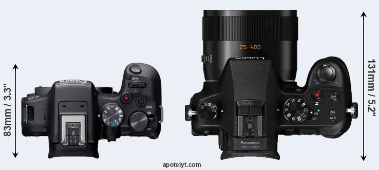 Compare R10 versus FZ1000 top