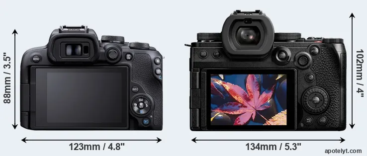 Comparison R10 or S5 II rear