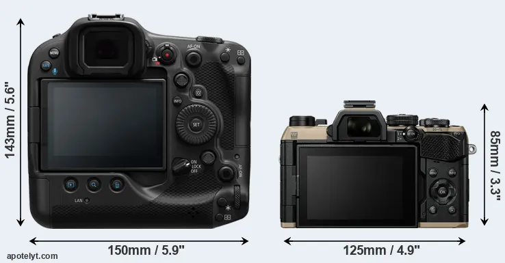 Comparison R3 or OM-5 II rear