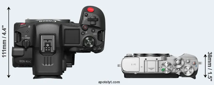 Compare R5 C versus E-P7 top