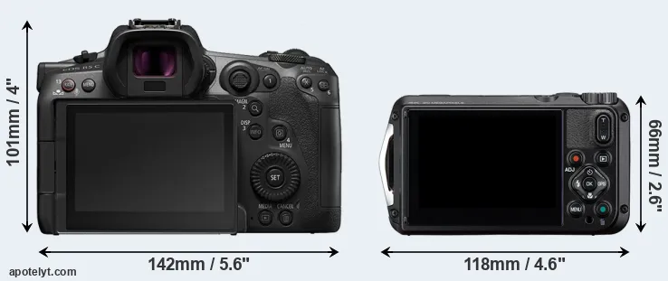 Comparison R5 C or WG-8 rear