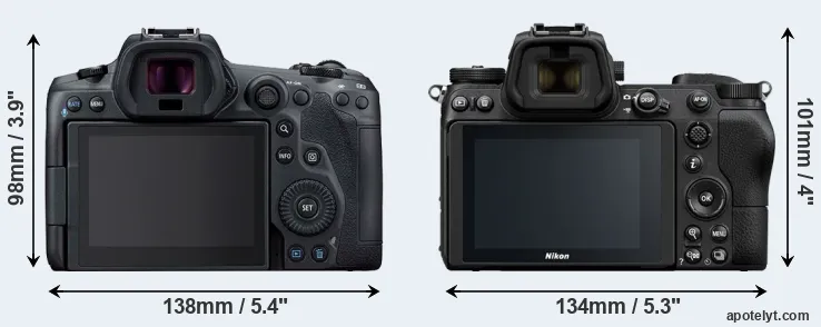Comparison R5 or Z7 rear