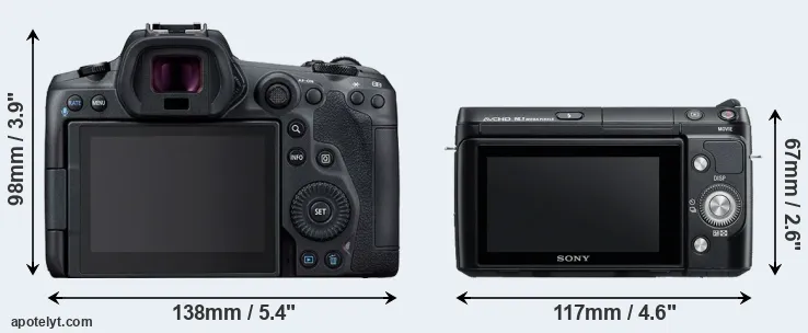 Comparison R5 or NEX-F3 rear