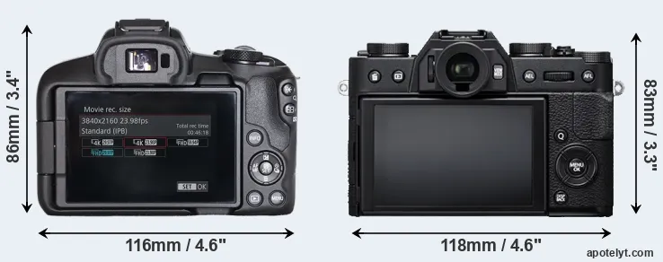 Comparison R50 or X-T20 rear