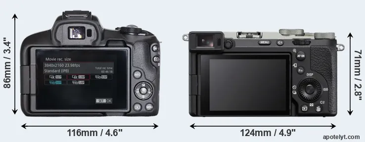 Comparison R50 or A7C II rear