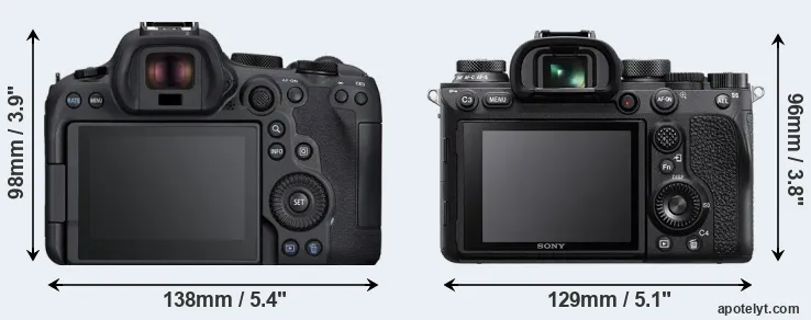 Comparison R6 Mark II or A9 II rear