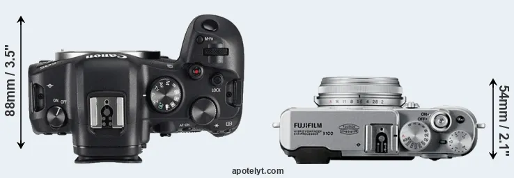 Compare R6 versus X100 top