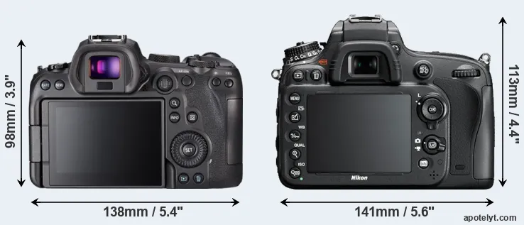 Comparison R6 or D610 rear