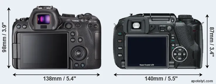 Comparison R6 or E-330 rear