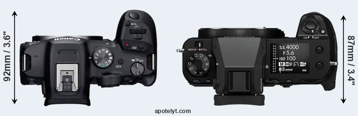 Compare R7 versus GFX 50S II top