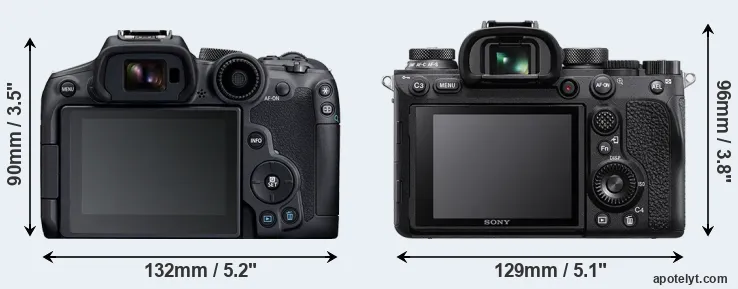 Comparison R7 or A9 II rear
