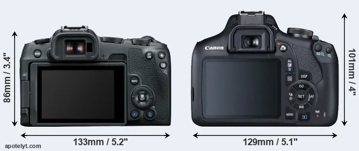 Comparison R8 or T7 rear