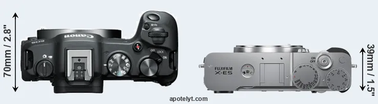 Compare R8 versus X-E5 top