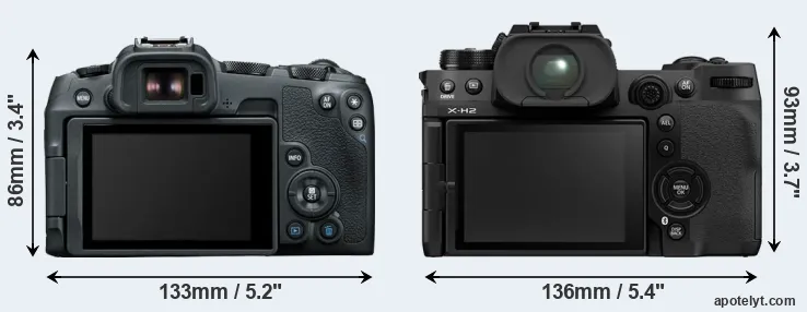 Comparison R8 or X-H2 rear