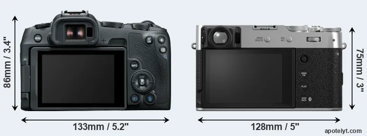 Comparison R8 or X100VI rear