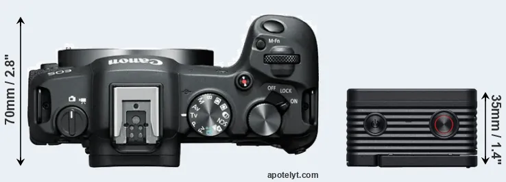 Compare R8 versus RX0 II top