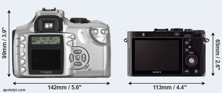 Comparison Rebel or RX1 rear
