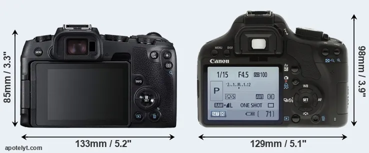 Comparison RP or T1i rear