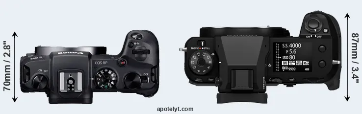 Compare RP versus GFX 100S II top