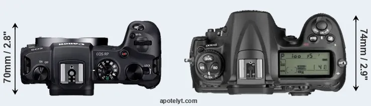 Compare RP versus D300 top