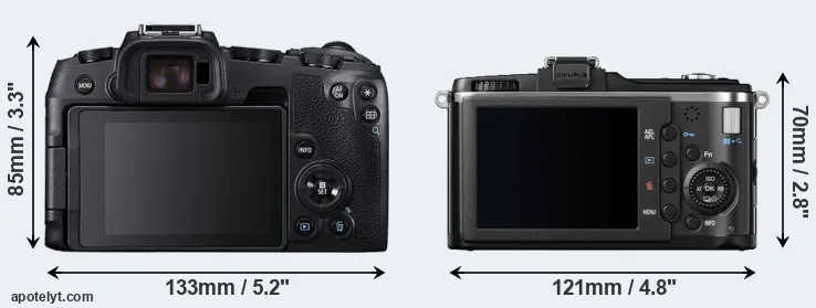 Comparison RP or E-P2 rear