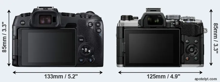 Comparison RP or OM-5 rear