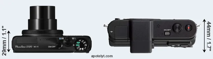 Compare S120 versus V1 top