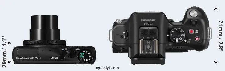 Compare S120 versus G5 top