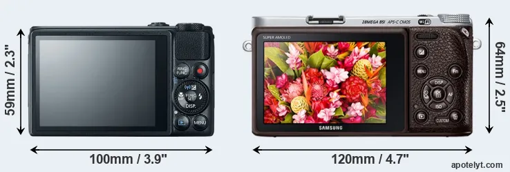 Comparison S120 or NX500 rear