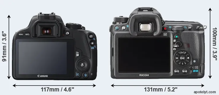 Comparison SL1 or K-3 rear