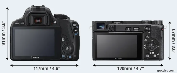 Comparison SL1 or A6100 rear