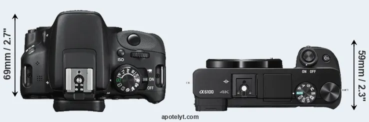Compare SL1 versus A6100 top