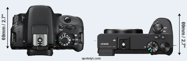 Compare SL1 versus A6600 top