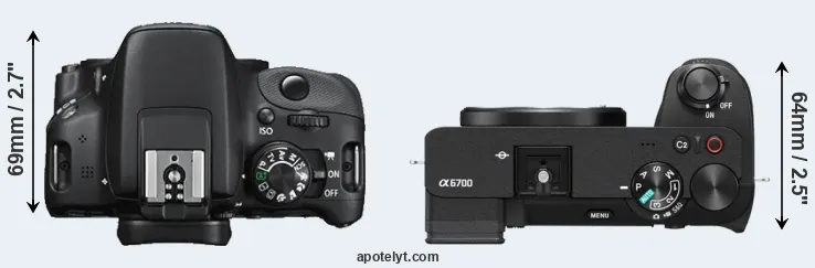 Compare SL1 versus A6700 top