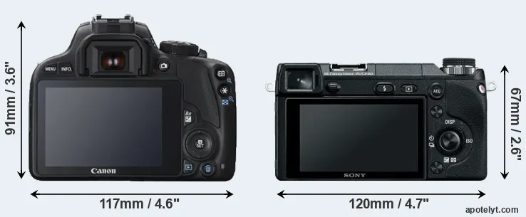 Comparison SL1 or NEX-6 rear