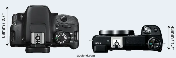 Compare SL1 versus NEX-6 top