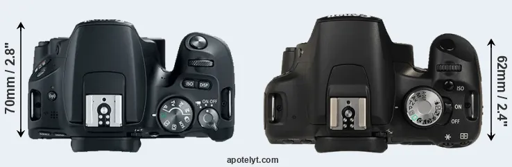 Compare SL2 versus T1i top