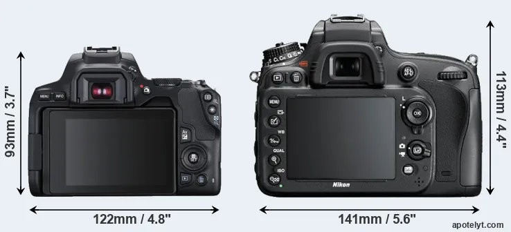Comparison SL3 or D600 rear