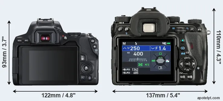 Comparison SL3 or K-1 II rear