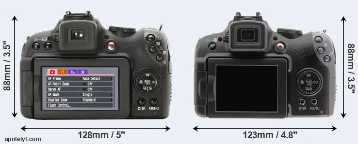Comparison SX1 or SX10 rear