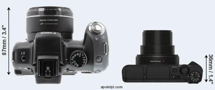 Compare SX10 versus HX80 top