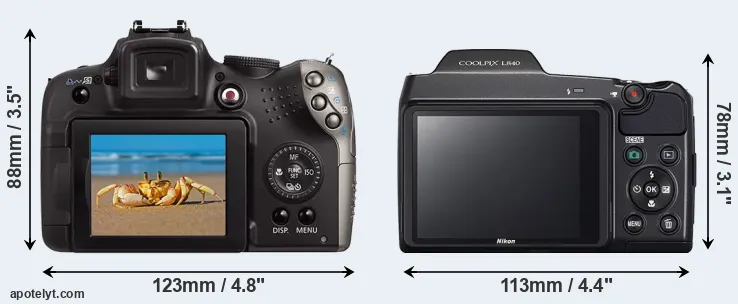 Comparison SX20 or L840 rear