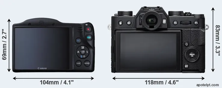 Comparison SX410 or X-T20 rear