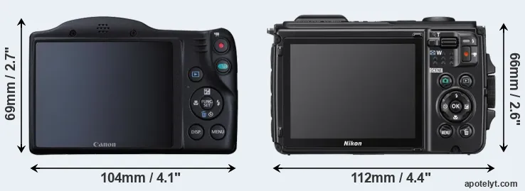 Comparison SX410 or W300 rear